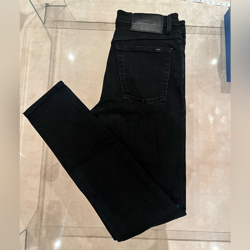 Livid Jeans Ava Mid Rise Skinny Women Size W29 L34 Black Denim